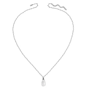 Iridescent Long Faceted Gemstone Necklace