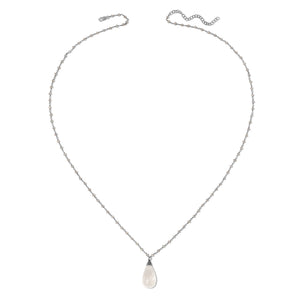 Iridescent Long Faceted Gemstone Necklace