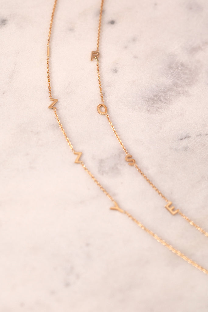 14K Spaced Out Necklace – Customizable