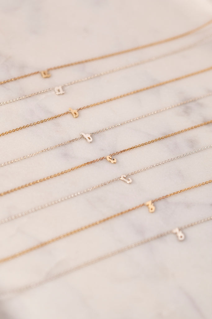 14K Gold Custom Initial Necklace