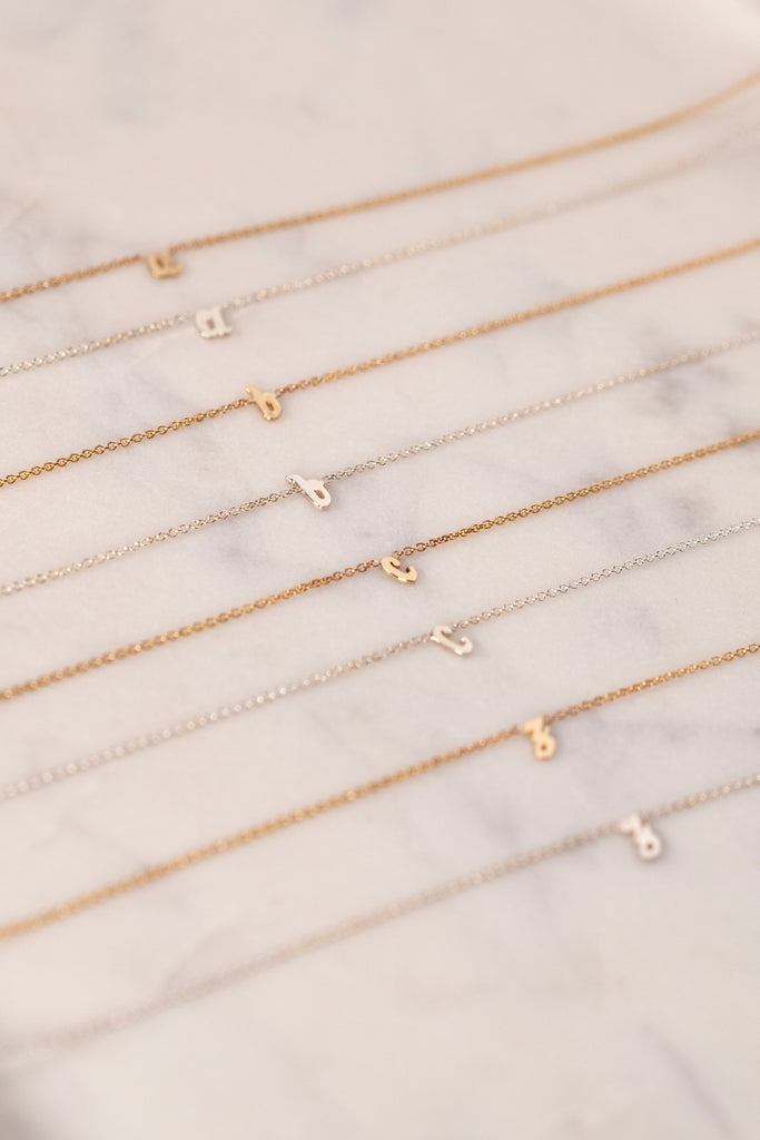 Sterling Silver Custom Initial Necklace