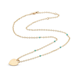 Hammered Heart Padlock Necklace - Large Heart