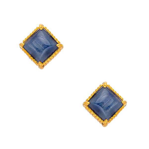 Kyanite Square Stud Earrings