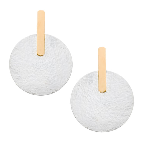 Latch Hammered Disc Earrings