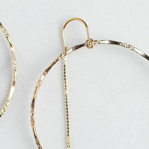 Filigree Hoop Thread Thru Earrings - 42MM - 14K Gold-Filled