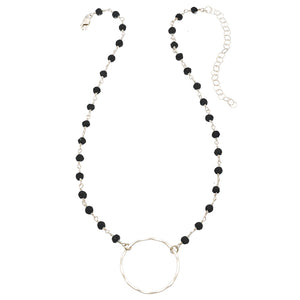 Large Hammered Circle Necklace