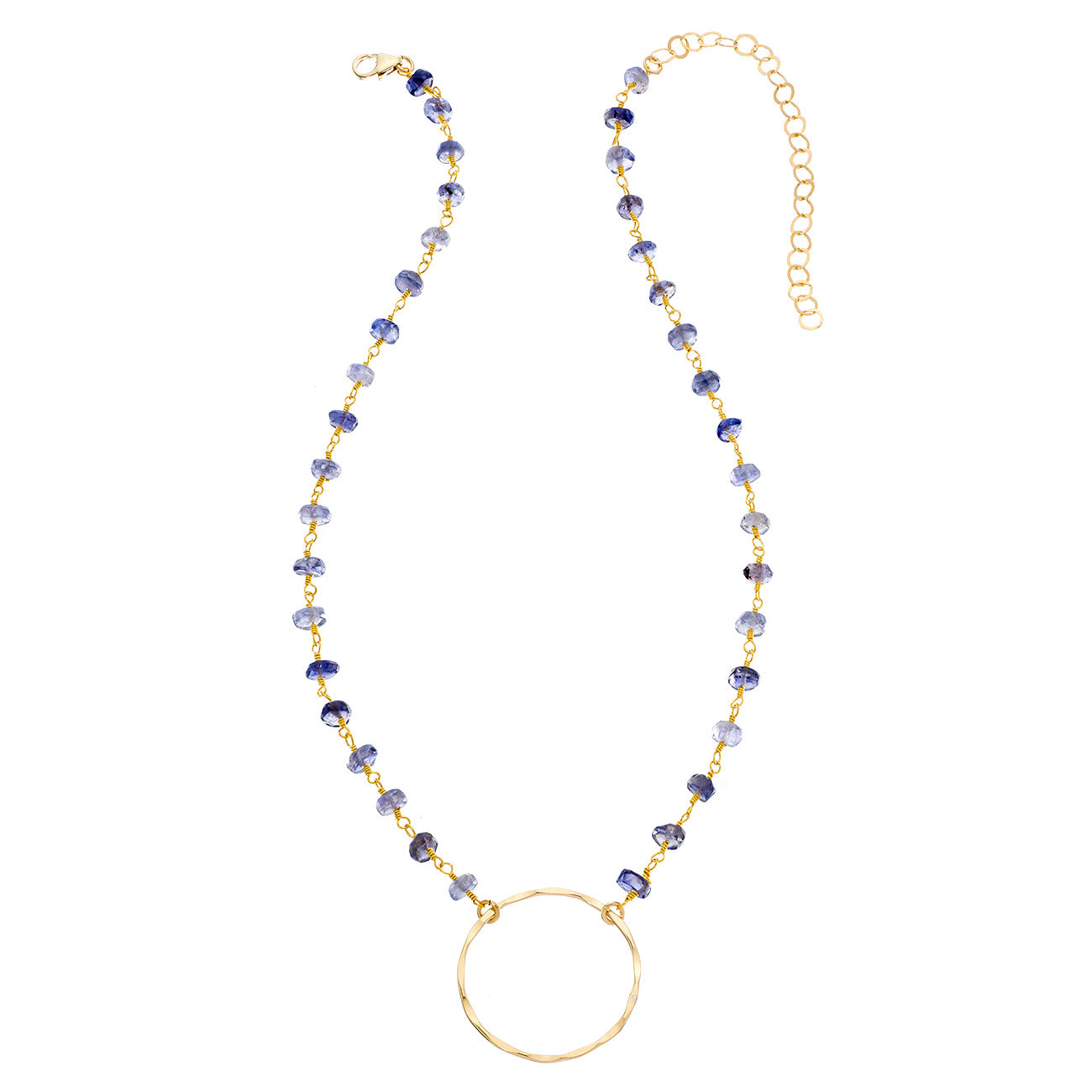 Large Hammered Circle Necklace