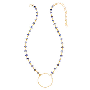 Large Hammered Circle Necklace