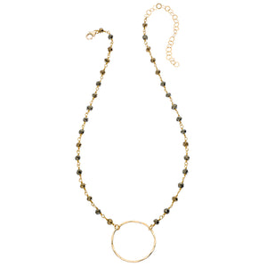 Large Hammered Circle Necklace
