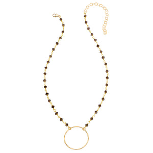Large Hammered Circle Necklace