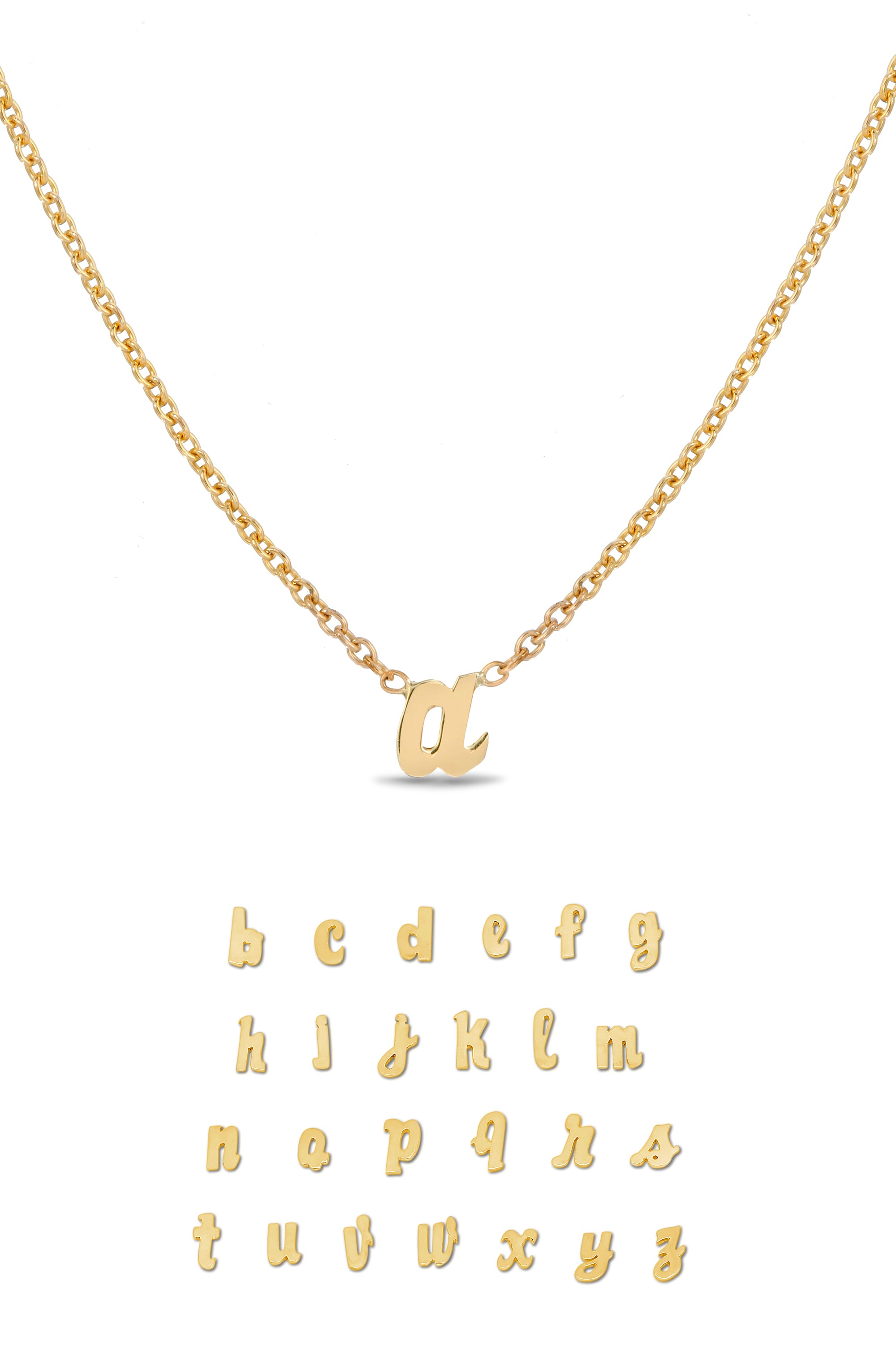 Gold initial necklace canada sales