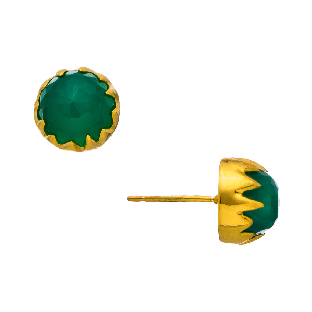 Maleficent Dome Gemstone Stud Earrings