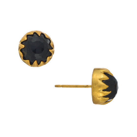 Maleficent Dome Gemstone Stud Earrings