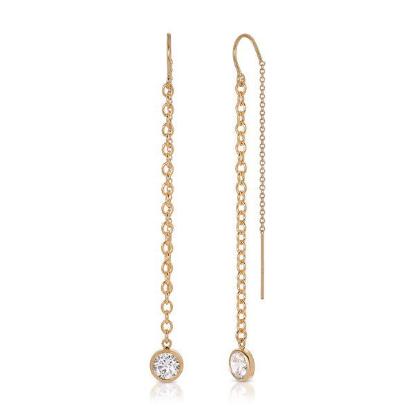 Ray of Light Thread Thru Earrings