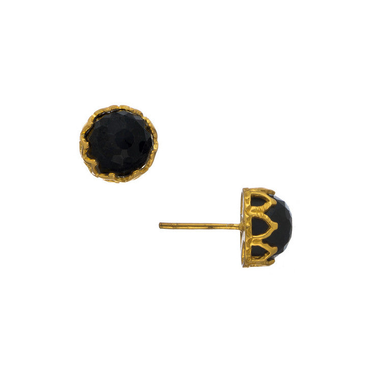 Sleeping Beauty Dome Gemstone Stud Earrings