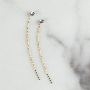 Speedway Stud Thread Thru Earrings – 4mm