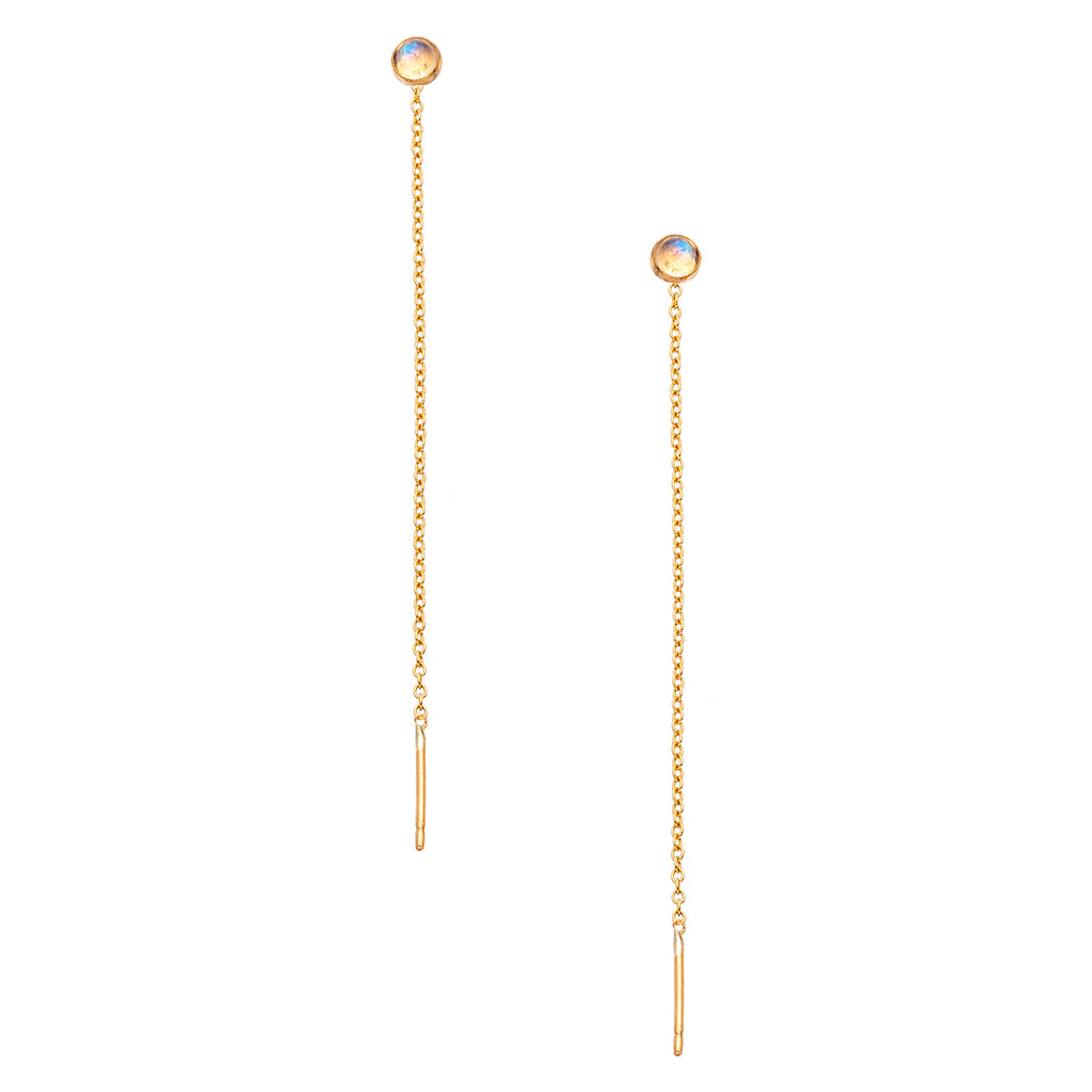 Speedway Stud Thread Thru Earrings – 4mm