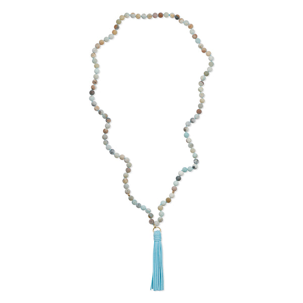 Talulah Belle Suede Tassel Gemstone Necklace