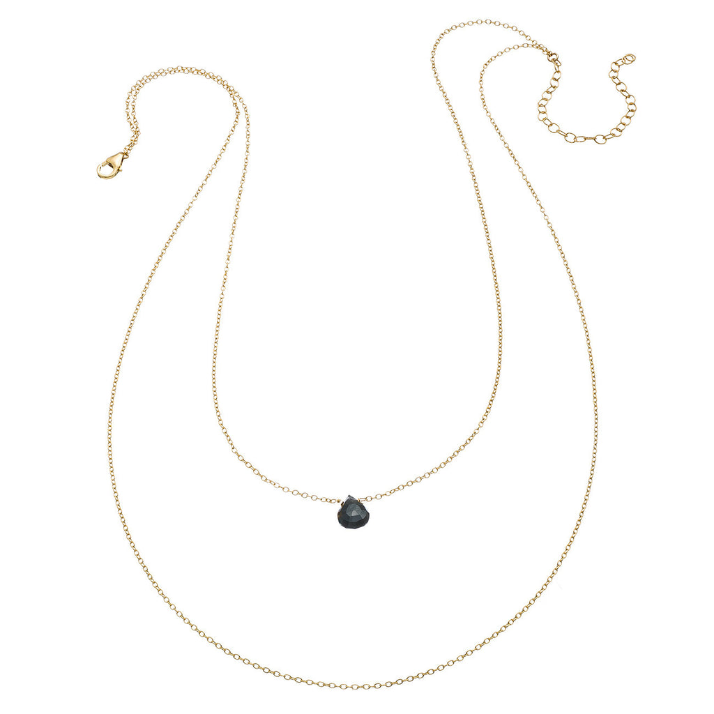 Tiny Gemstone Drape Necklace