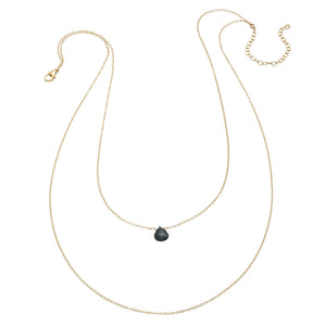 Tiny Gemstone Drape Necklace