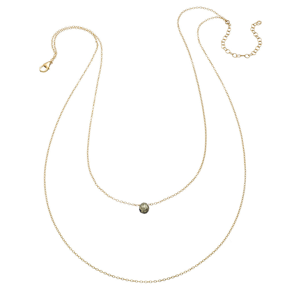 Tiny Gemstone Drape Necklace