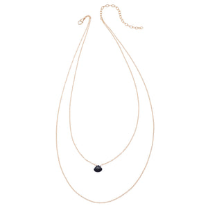 Tiny Gemstone Drape Necklace