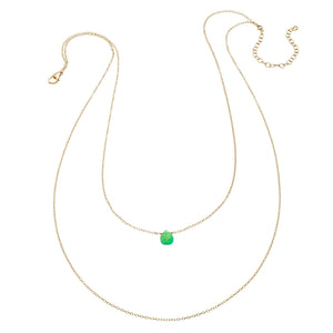 Tiny Gemstone Drape Necklace