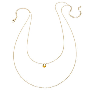 Tiny Gemstone Drape Necklace