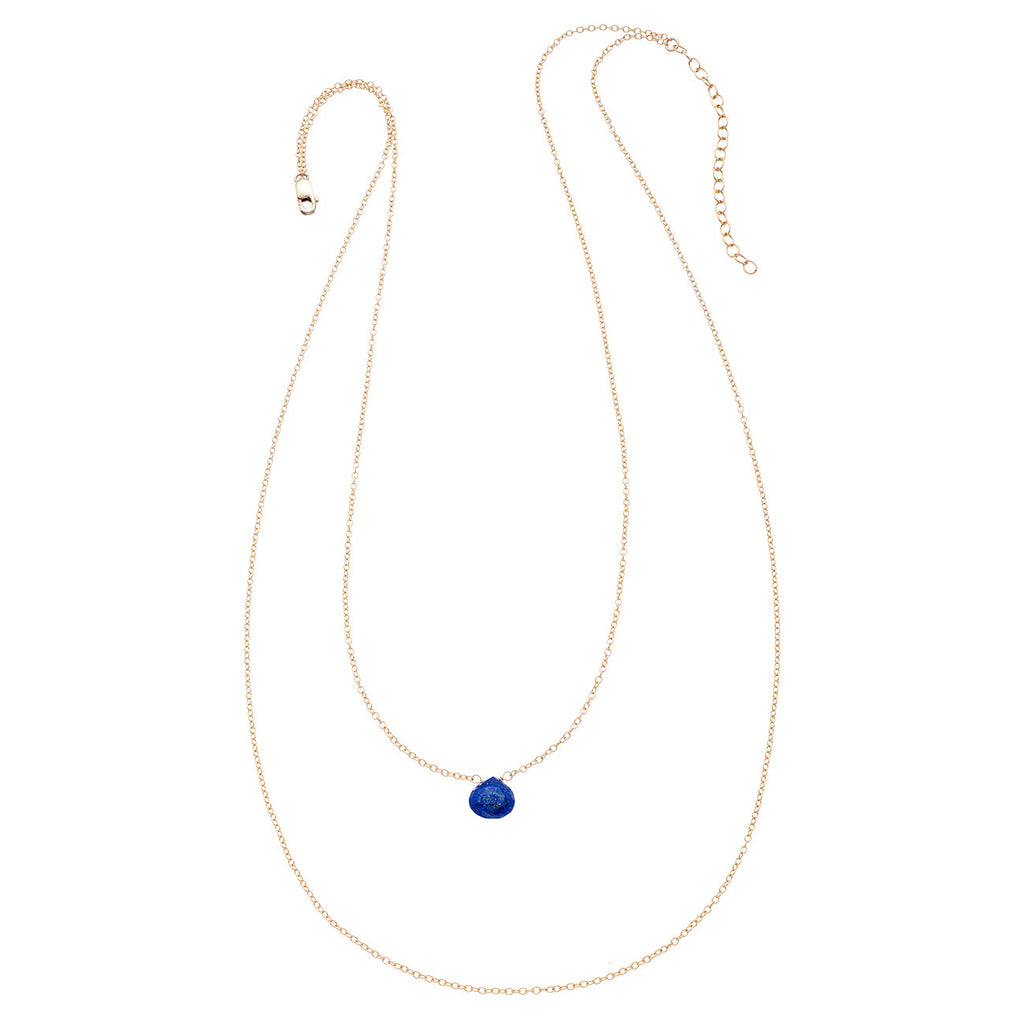 Tiny Gemstone Drape Necklace