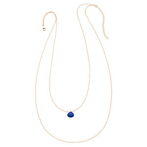 Tiny Gemstone Drape Necklace