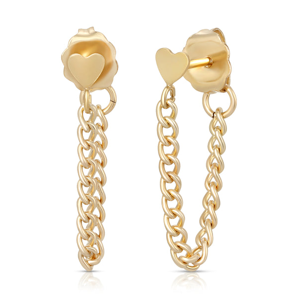 Tiny Heart Ear Hug Hoops