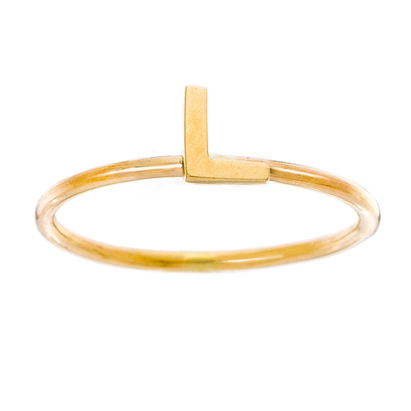 14K - Tiny Initial Ring – Customizable