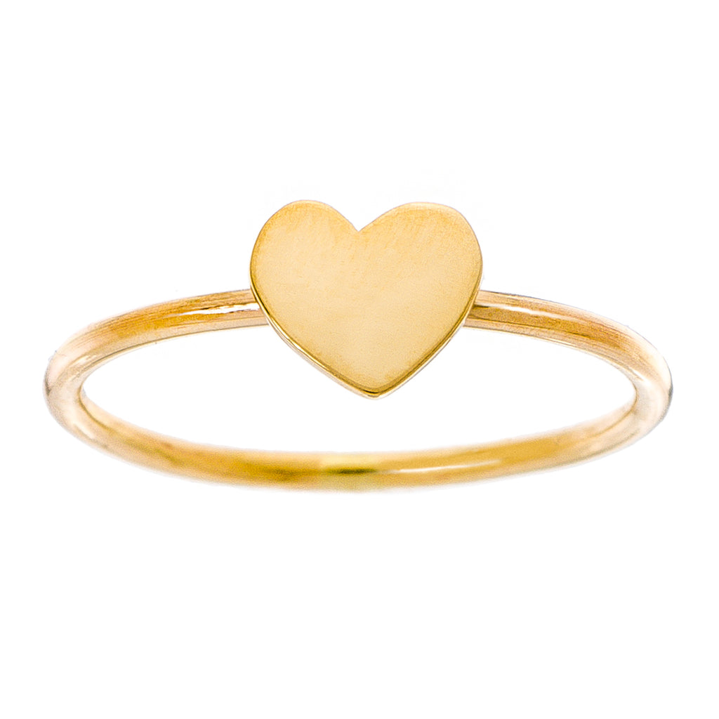 14K - Tiny Love Ring - Heart