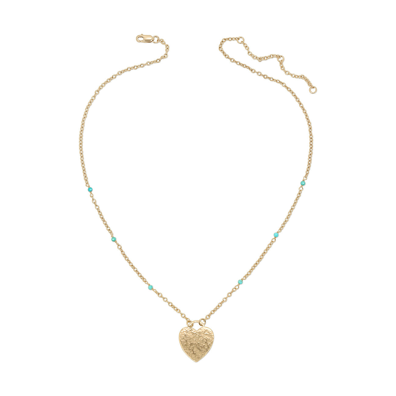 Hammered Heart Padlock Necklace - Large Heart