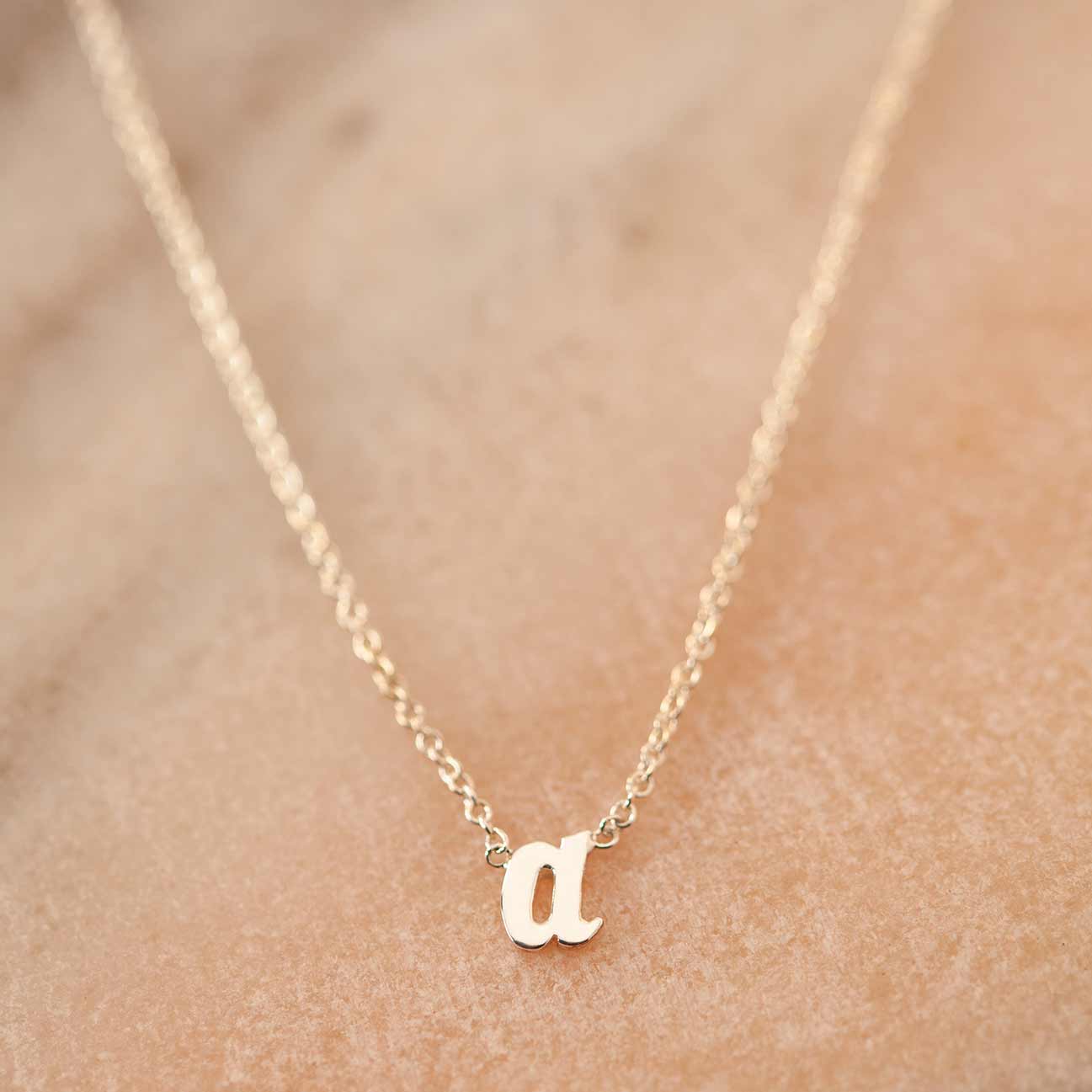 Buy Lowercase Gold Initial Saba Necklace - Adorn512 – adorn512