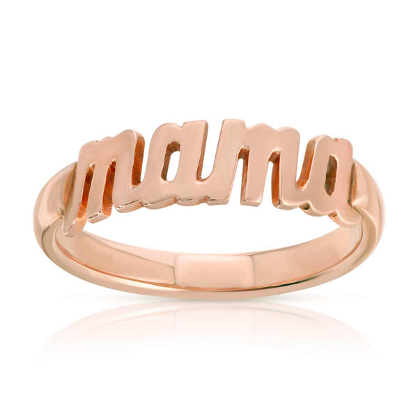 Script Ring with Comfort Band - Customizable (14K Rose Gold)